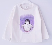 Nowa śmietankowa bluza z pingwinem Smyk Cool Club 110