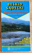 Beskid Sądecki - mapa turystyczna z lat 90-tych