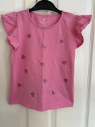 Top z falbankowym rękawem H&M 134/140