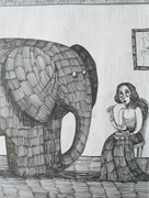 10 rysunków Aliaksandry Kieraz (Litwa) 21x21cm. 2022/23