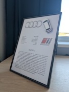 Grafika Audi RS2 A4 ramka szkło dla fana motoryzacji