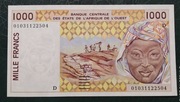 Afryka Zachodnia 1000 francs 2002 UNC