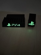 Stojak na gry i pada Ps4 napis fluorescencyjny