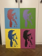 Nowoczesny obraz akrylowy „Late night conversation” w stylu pop art
