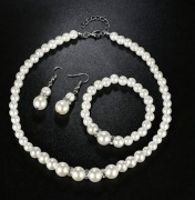 Komplet damskiej biżuterii, perły, Wielki Gatsby, lata 20 te, karnawał