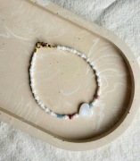 Bransoletka z koralików SELA perłowe serduszko nowa