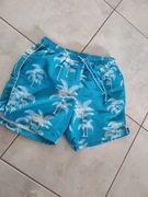 krótkie spodenki kąpielowe szorty bermudy kąpielówki  hawajskie palmy