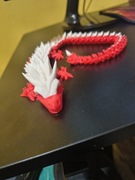 Zabawka Druk 3D Kryształowy Smok 2 kolorowy 45cm dlugosci