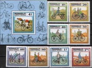 MONGOLIA 1982/Zabytkowe rowery./8zn+Bl. niekasowane