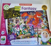 Duże Grube edukacyjne Puzzle świecące 100 el Double Fantasy eco trefl