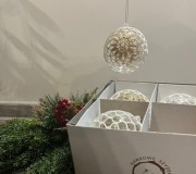 Bombki na choinkę 8 cm własnoręcznie wyszydełkowane 