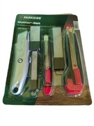 Nóż łamany do wykładziny tapet kartonu PCW zestaw 3 szt zapas. ostrza