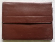 Skórzana brązowa aktówka teczka skórzane portfolio na dokumenty