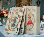 Karty do gry vintage Alice w Krainie Czarów 54 szt elegancka talia 