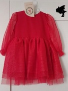 Śliczna czerwona sukienka - rozmiar 92
