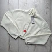 Krótka damska bluza sportowa Cropped Half-Zip Sweatshirt Adidas off white M