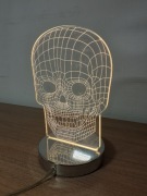 Lampka stołowa lampa dekoracyjna czaszka podświetlana
