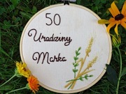 Haft ręczny zboże. Prezent Urodziny Rocznica Ślub