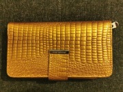 Portfel damski skórzany złoty lakierowany Jennifer Jones