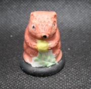 Naparstek Kolekcjonerski Ceramiczny - Ręcznie Malowany - Świstak 