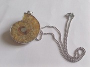 Piekna zawieszka z naturalnym amonitem