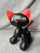 STARA ZABAWKA KOT KOTEK ZEZOLEK PRL DESIGN LATA 60