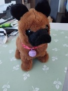 Chodzący i szczekający pies.