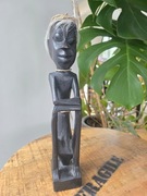 Rzeźba zdobiona z drewna egzotycznego vintage lata 80 XX wieku Afryka