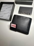 Valentino czarny męski portfel skórzany w pudełku oryginalny