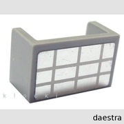 LEGO 23969pb002 PANEL 1 x 2 x 1 jasny szary / LBG lustro z kratką z 41118 