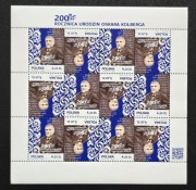 Arkusz fi. 4510 ** 200 rocznica urodzin Oskara Kolberga