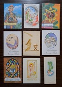 BOŻE NARODZENIE - zestaw pocztówek karnetów PRL