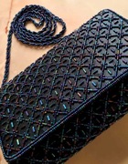 Torebka Carlo Fellini vintage granatowa. USA