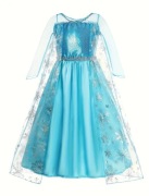 Kostium przebranie strój dziewczynka ELSA ELZA Kraina Lodu 120 6-7 lat 