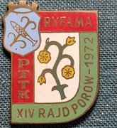 XIV RAJD PTTK RYFAMA PORÓW 1972 ODZNAKA