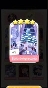 Monopoly go karta Sala świąteczna 4* set 22 naklejka