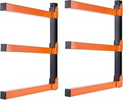 Metalowy uchwyt ścienny na drewno 3-poziomowy 2 szt. regał do składowania