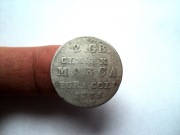 SAP: 2 GROSZE (PÓŁZŁOTEK) 1775  R (EB)- RZADSZY ROCZNIK