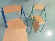 krzesło składane z pulpitem