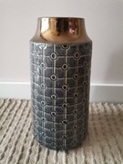 Wazon ceramiczny, wysokość 34,5 cm, odcienie szarości
