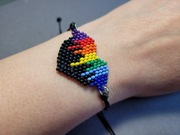 Bransoletka Serce artystyczne Prezent na Walentynki RĘKODZIEŁO HANDMADE