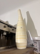 Duzy Ceramiczny wazon biały żółty Dzbanek antyk