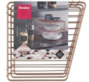 Organizer stojak narożny na talerze w kolorze miedzi