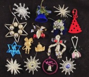 Bombki zabawki z PRL, 16 szt kolorowe retro ozdoby choinkowe vintage