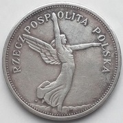 5 złotych Nike 1930r. - stan III+. Rzadsza moneta R3. 