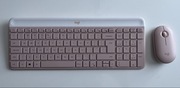 Klawiatura i mysz Zestaw LOGITECH MK470 Różowy