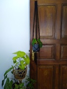 Makrama kwietnik makramowy wiszący boho czarny