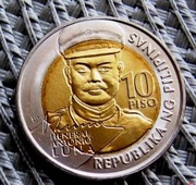 Filipiny 10 Peso 2016r - Antonio Luna