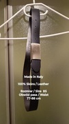 Made in Italy  Włoski pasek z klamrą na bolec, 100% Skóra, Pas 77-88 cm