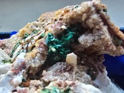 Malachit, baryt Ostrówka, minerały z Polski, kamień